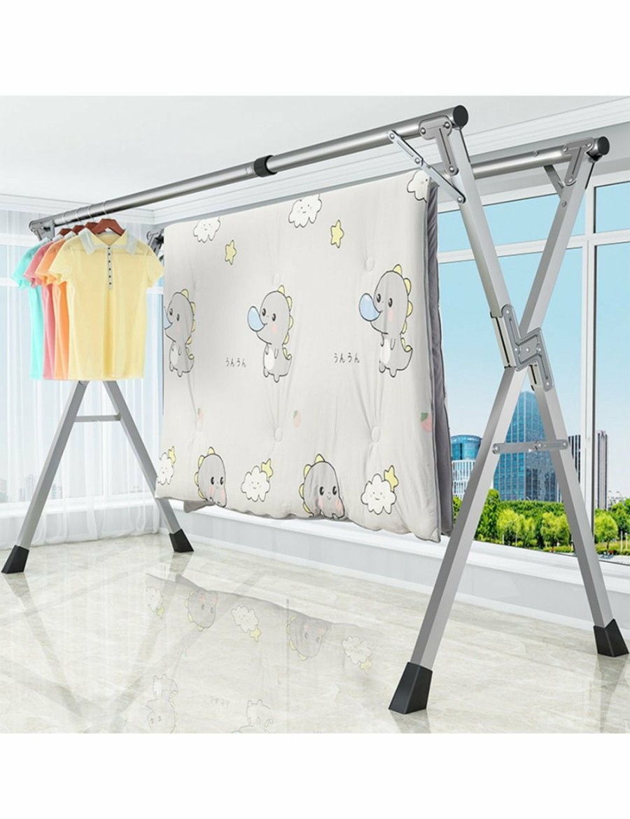 Home And Lifestyle Soga Household Cleaning | Soga 2X 2M Portable Standing Clothes Drying Rack Foldable Space-Saving Laundry Holder Indoor Outdoor