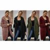 Women MSYS Coats | Women'S Open Front Hooded Teddy Coat With Pockets