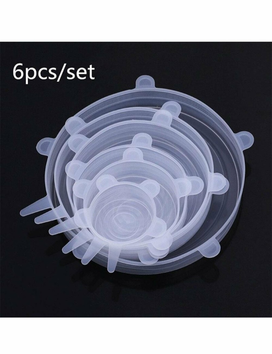 Home And Lifestyle Mega Deal Warehouse Reusable Items | 6 Pcs Reusable Universal Silicon Stretch Bowl Lids