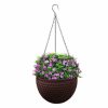 Outdoors Soga Garden Decor | Soga Coffee Small Hanging Resin Flower Pot Self Watering Basket Planter Outdoor Garden Decor