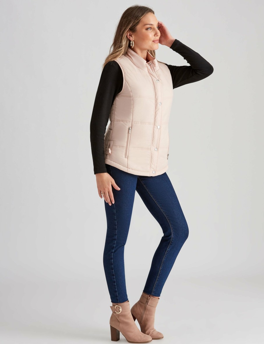 Women Rockmans Puffers | Rockmans Quilted Puffer Jacket