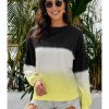 Women Azura Exchange Active Jackets | Black Color Block Tie Dye Pullover Sweatshirt