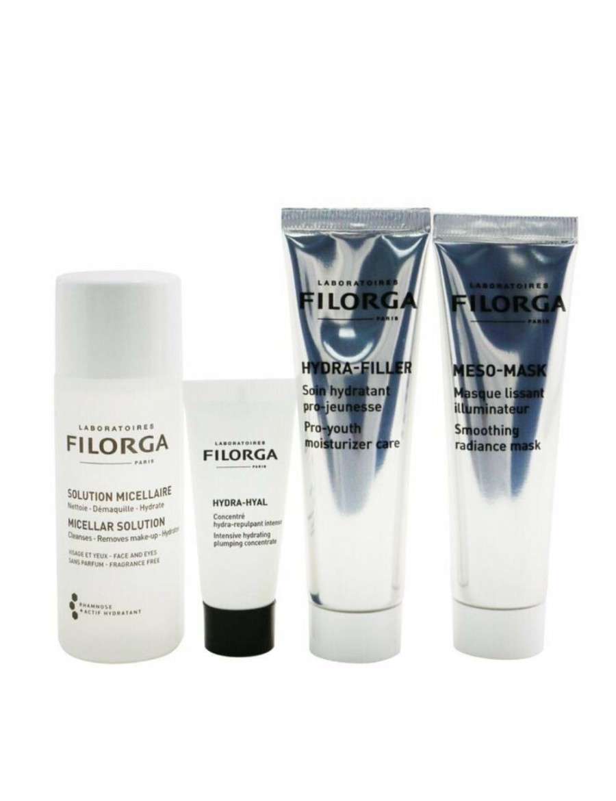 Beauty Filorga Masks And Treatments | Filorga Intense Hydration Set: Micellar Solution 50Ml+Hydra-Hyal 7Ml+Hydra-Filler 30Ml+Meso Mask 30Ml+Bag 4Pcs+1Bag