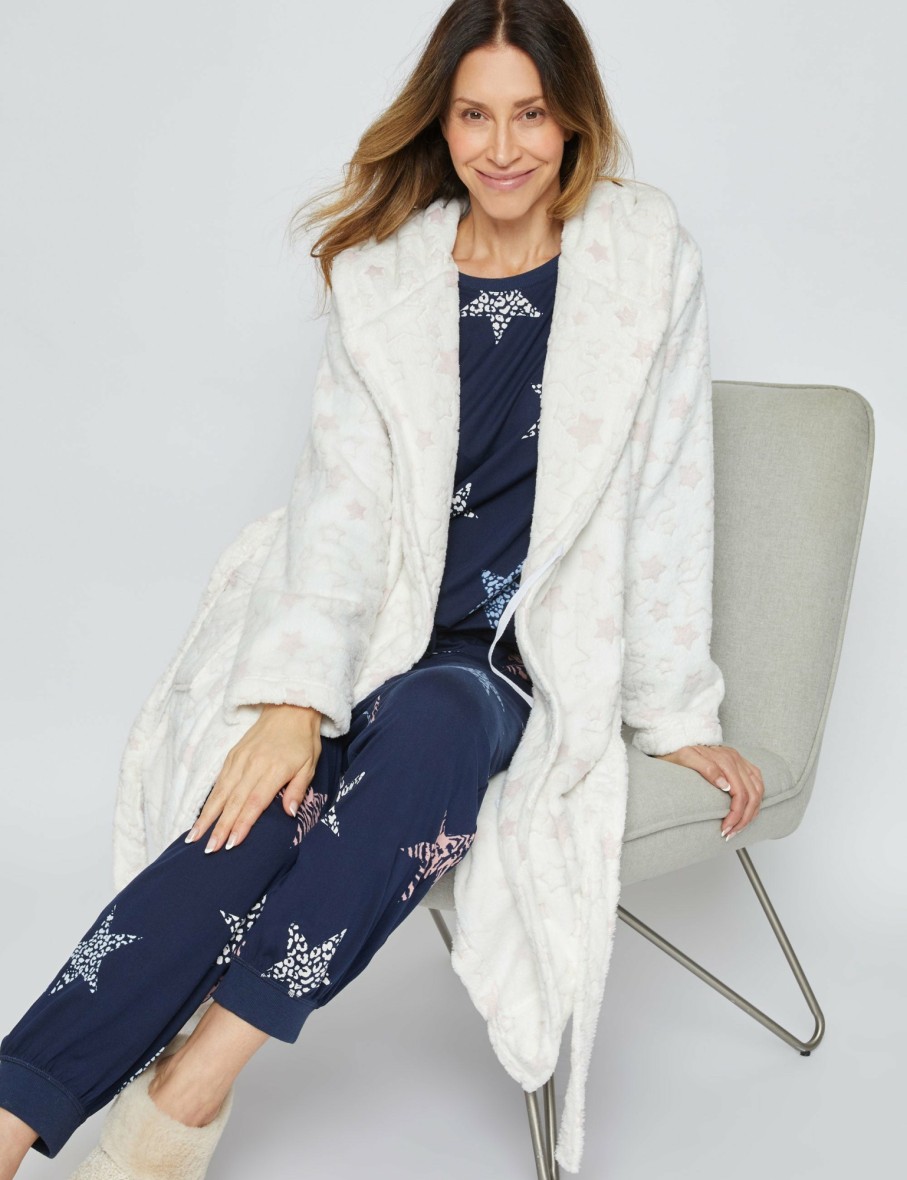 Women Millers Robes | Millers Long Sleeve Printed Textured Robe With Hood