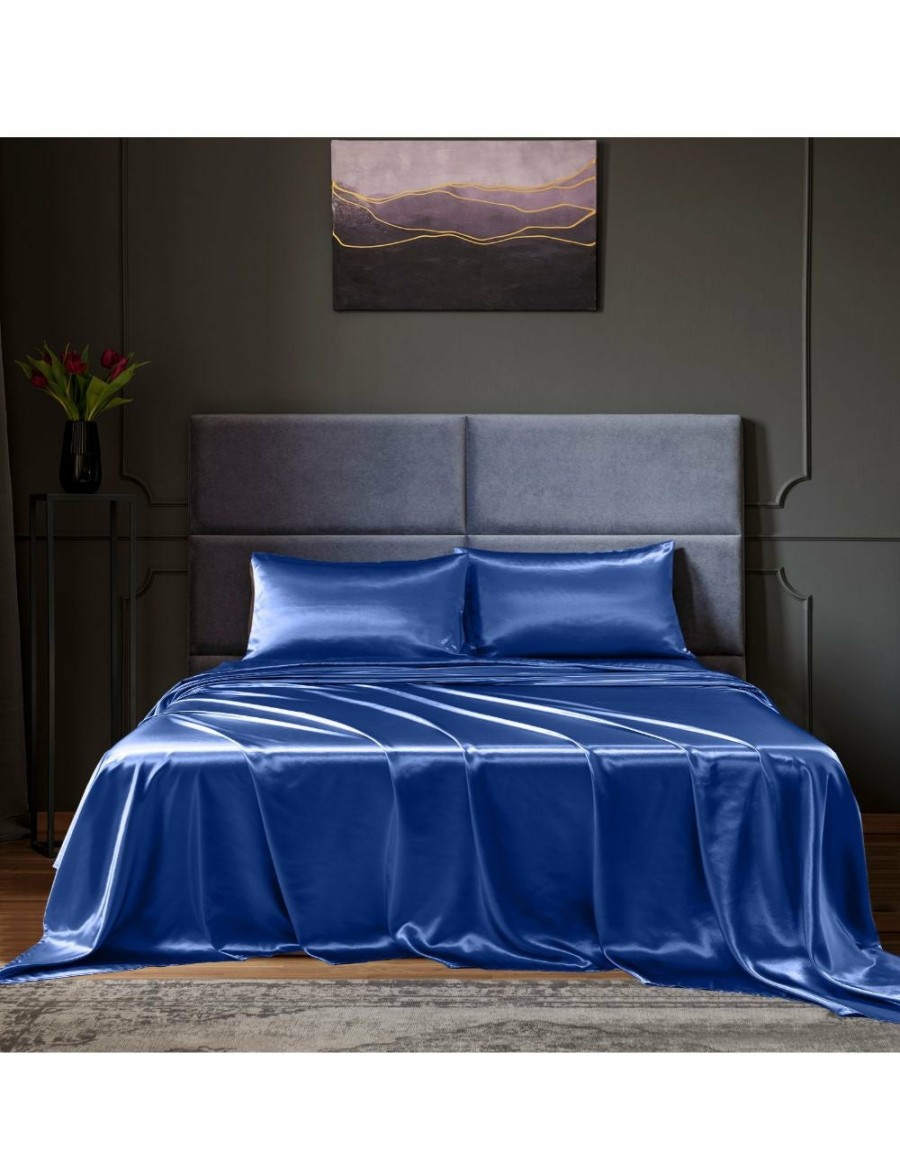 Home And Lifestyle Royal Comfort Silk Sheets | Royal Comfort 4 Piece Satin Sheet Set