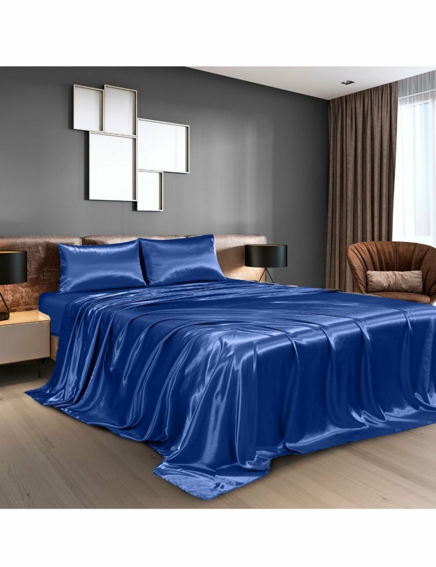 Home And Lifestyle Royal Comfort Silk Sheets | Royal Comfort 4 Piece Satin Sheet Set