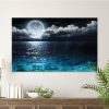 Home And Lifestyle Fabness Wall Decor | Fantasy Moon On Transparent Sea - In The Night Claudy Canvas Print