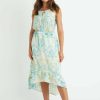 Women Rockmans Sleeveless Dresses | Rockmans Sleeveless Hi Lo Tie Detail Maxi Dress