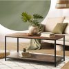 Home And Lifestyle Oikiture Coffee & Side Tables | Oikiture Coffee Table Side Table Storage Rack Shelf 2-Tier Industrial Furniture