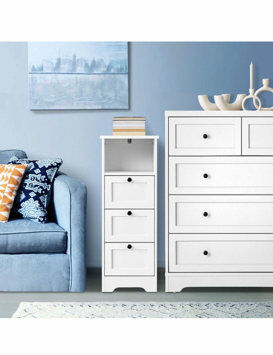 Home And Lifestyle Oikiture Bedroom Storage | Oikiture Chest Of Drawers Storage Cabinet Dresser Side Table Hamptons Furniture