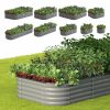 Home And Lifestyle Livsip Pots & Planers | Livsip 9-In-1 Raised Garden Bed Modular Kit Planter Oval Galvanised Steel 40Cm H