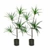 Home And Lifestyle Soga Artifical Plants | Soga 2X 180Cm Green Artificial Indoor Brazlian Iron Tree Fake Plant Decorative 4 Heads