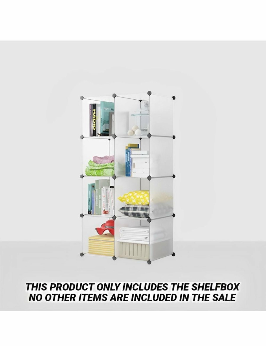 Home And Lifestyle Soga Bedroom Storage | Soga 8-Cube Transparent Shelf Box Portable Cubby Diy Storage Shelves Modular Closet Organiser