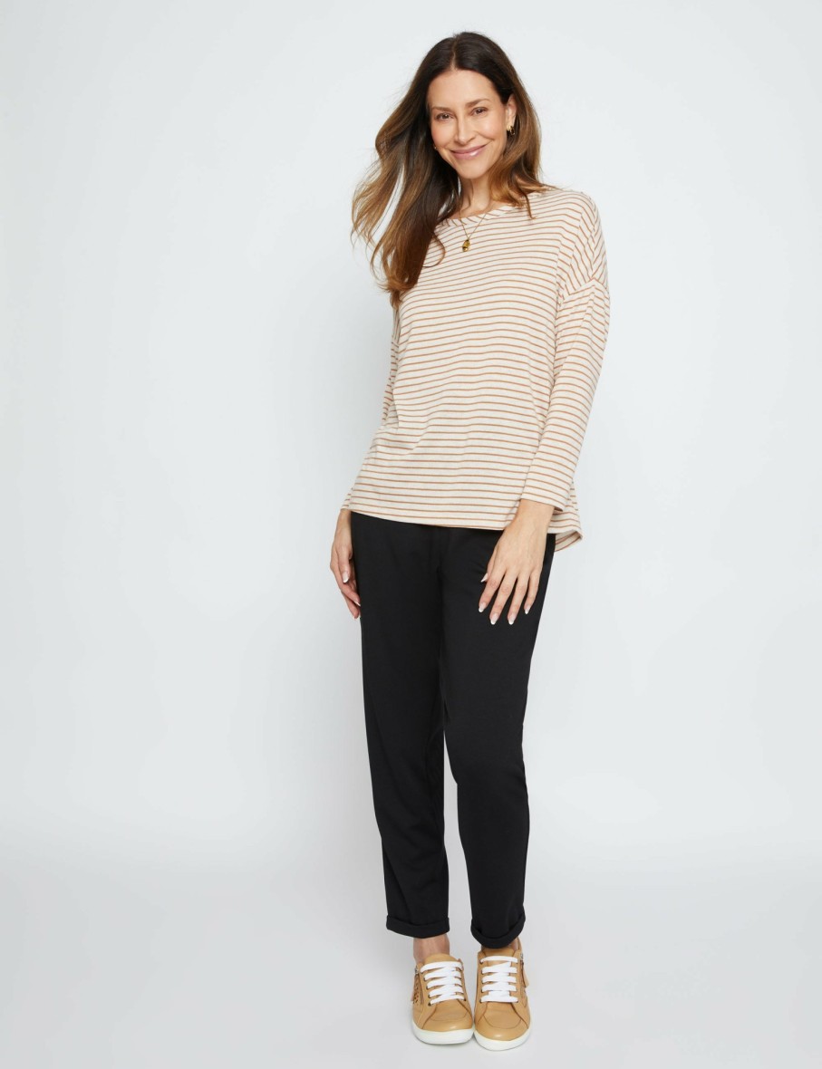 Women Millers Long Sleeve Tops | Millers Long Sleeve Brushed Stripe Scoop Neck