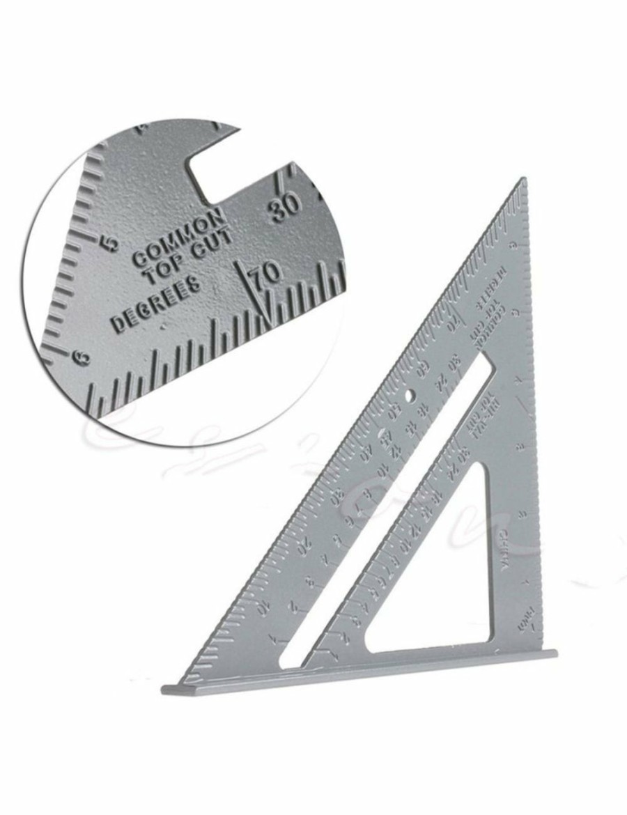 Home And Lifestyle HOD Health & Home Desks | 7 Aluminum Ruler Speed Square Protractor Miter Framing Measuring Tool Carpenter