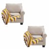 Home And Lifestyle Soga Blankets | Soga 2X 220Cm Yellow Zigzag Striped Throw Blanket Acrylic Wave Knitted Fringed Woven Cover Couch Bed Sofa Home Decor