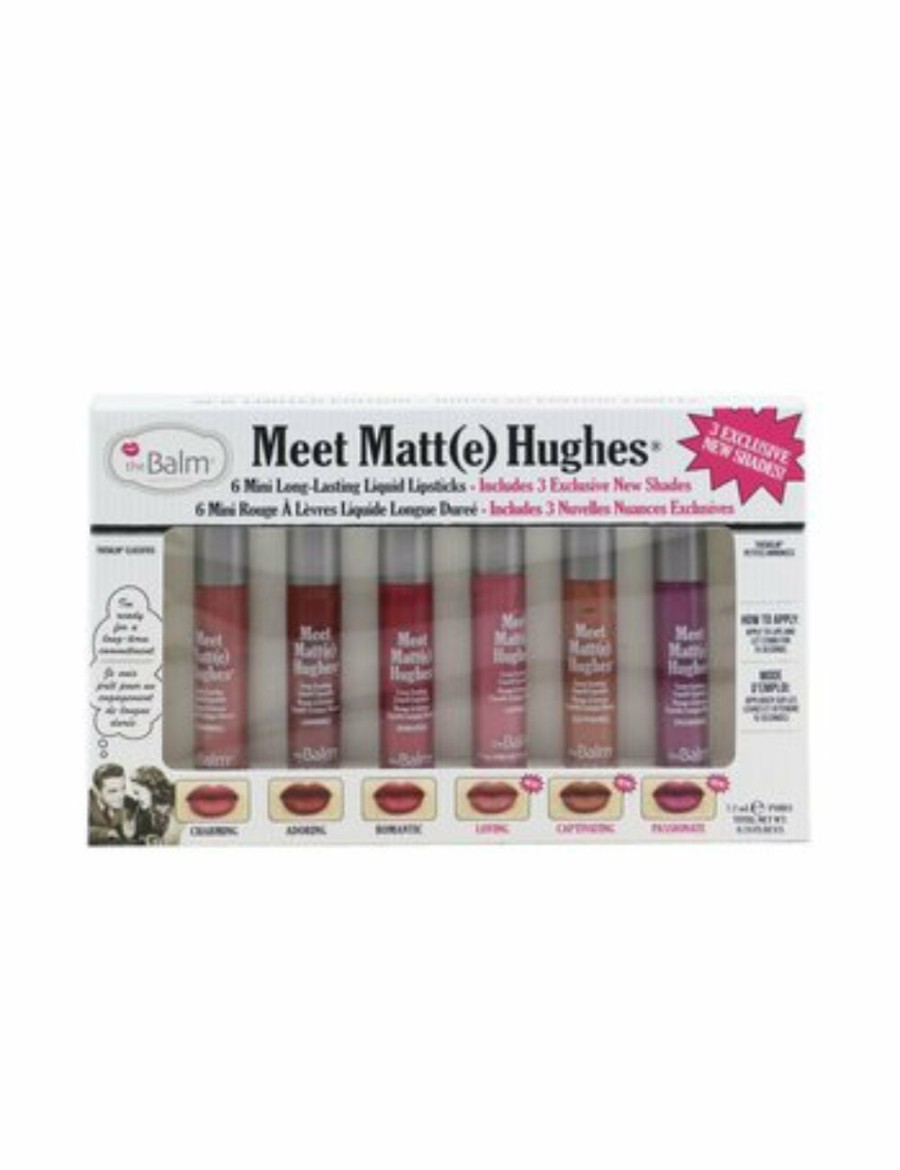 Beauty The Beauty Room Lipstick | Thebalm Meet Matt(E) Hughes 6 Mini Long Lasting Liquid Lipsticks Kit