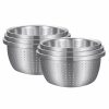 Home And Lifestyle Soga Kitchen & Laundry Fixtures | Soga 2X Stainless Steel Nesting Basin Colander Perforated Kitchen Sink Washing Bowl Metal Basket Strainer Set Of 3