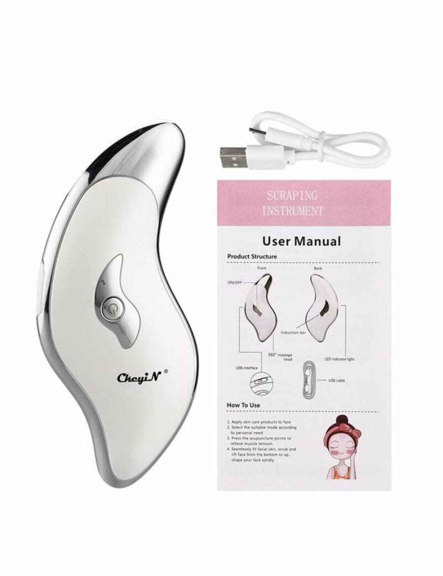 Beauty HOD Health & Home | Guasha Face Lifting Tool Skin Care Massage Electric Facial Body Slimming Tools Wrinkle Removal Device Warmer Scraping Tools - One Size