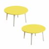 Home And Lifestyle Soga Desks | Soga Yellow Portable Floor Table Small Round Space-Saving Mini Desk Home Decor