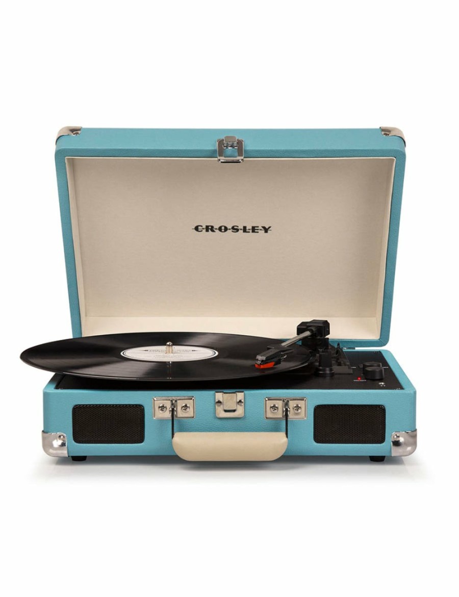 Home And Lifestyle CROSLEY Turntables | Crosley Crosley Cruiser Turquoise - Bluetooth Portable Turntable