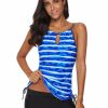 Women Fashion Boutique Tankini | Blue Print Tankini Swimwear