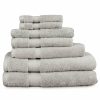 Home And Lifestyle ALGODON Face Washers | 7Pc Algodon St. Regis Cotton Bathroom Hand/Bath Towel/Face Washer Pack Silver