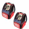 Home And Lifestyle Soga Pet Accessories | Soga 2X Red Pet Carrier Backpack Breathable Mesh Portable Safety Travel Essentials Outdoor Bag