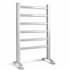 Home And Lifestyle HOD Health & Home Heated Towel Rails | Devanti Electric Heated Towel Rail Rack Rails Freestanding 6 Bars - One Size