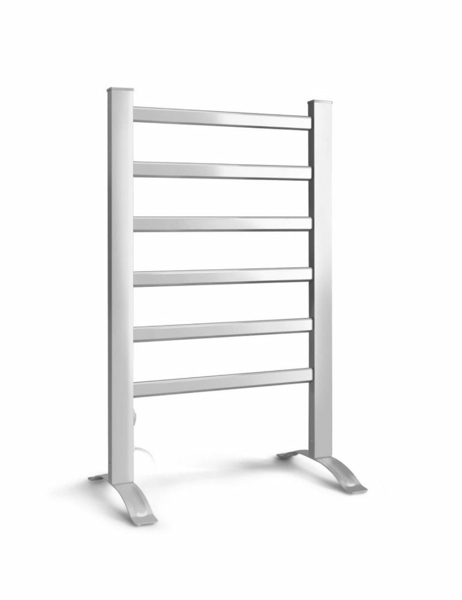 Home And Lifestyle HOD Health & Home Heated Towel Rails | Devanti Electric Heated Towel Rail Rack Rails Freestanding 6 Bars - One Size