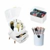 Beauty Soga | Soga White Cosmetic Jewelry Storage Organiser Set Makeup Brush Lipstick Skincare Holder Jewelry Storage Box With Handle