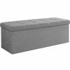 Home And Lifestyle SONGMICS Ottomans & Footstools | Songmics 110Cm Storage Ottoman Bench Light Grey