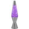 Home And Lifestyle UNBRANDED Lamps | Purple/Purple Glitter Lava Lamp Style Silver Retro Novelty Room Lighting 37Cm