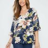 Women Millers Shirts & Blouses | Millers 3/4 Sleeve Frill Hem Blouse