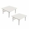 Home And Lifestyle Soga Desks | Soga White Portable Floor Table Small Square Space-Saving Mini Desk Home Decor