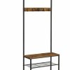 Home And Lifestyle VASAGLE Hallway Furniture | Vasagle Rustic Brown Coat Rack Stand 175 Cm