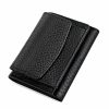 Home And Lifestyle ICB Accessories | Ladies Genuine Leather Rfid Wallet With Pocket Money - Black Black