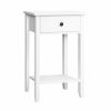 Home And Lifestyle HOD Health & Home Bedside Tables | Bedside Tables Drawer Side Nightstand White Storage Cabinet Shelf - One Size