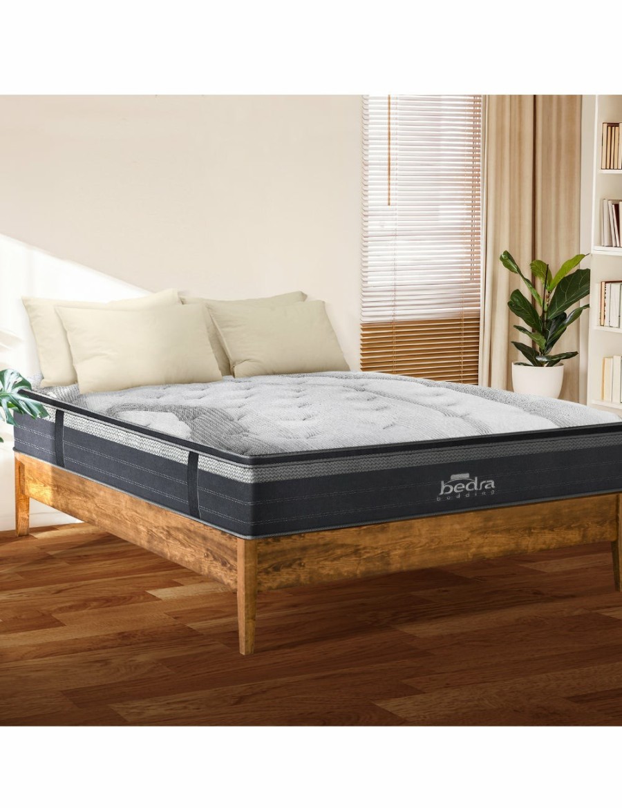 Home And Lifestyle Bedra Bedding Mattresses | Bedra Queen Mattress Breathable Spring Euro Top Natural Latex Foam 36Cm 7 Zone