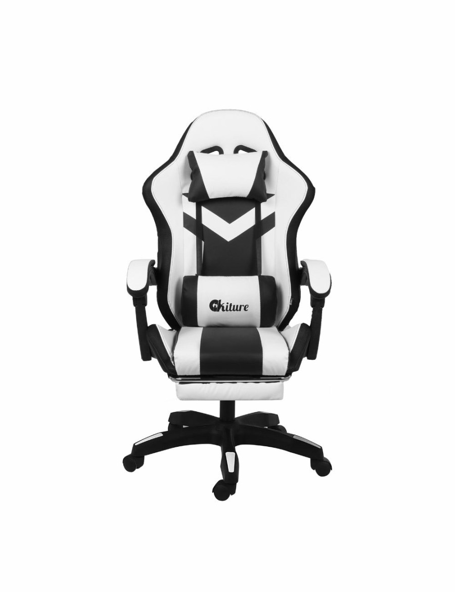 Home And Lifestyle Oikiture Office Chairs | Oikiture Gaming Office Chair Massage Racing Rgb Led Recliner Computer Footrest