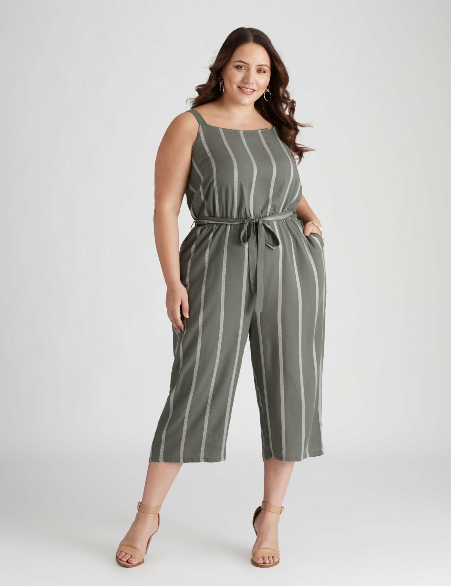 Women Beme Jumpsuits & Rompers | Beme Wide Leg Culotte Jumpsuit