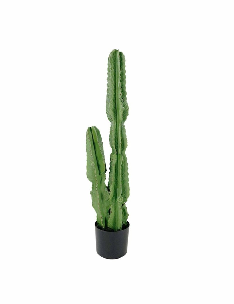 Home And Lifestyle Soga Artifical Plants | Soga 95Cm Green Artificial Indoor Cactus Tree Fake Plant Simulation Decorative 2 Heads