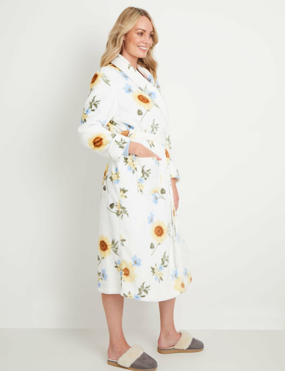 Women Rivers Robes | Rivers Printed Tie Robe Long