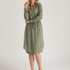 Women Millers Sleeved Dresses | Millers 3/4 Sleeve Zip Detail Rayon Midi Dress