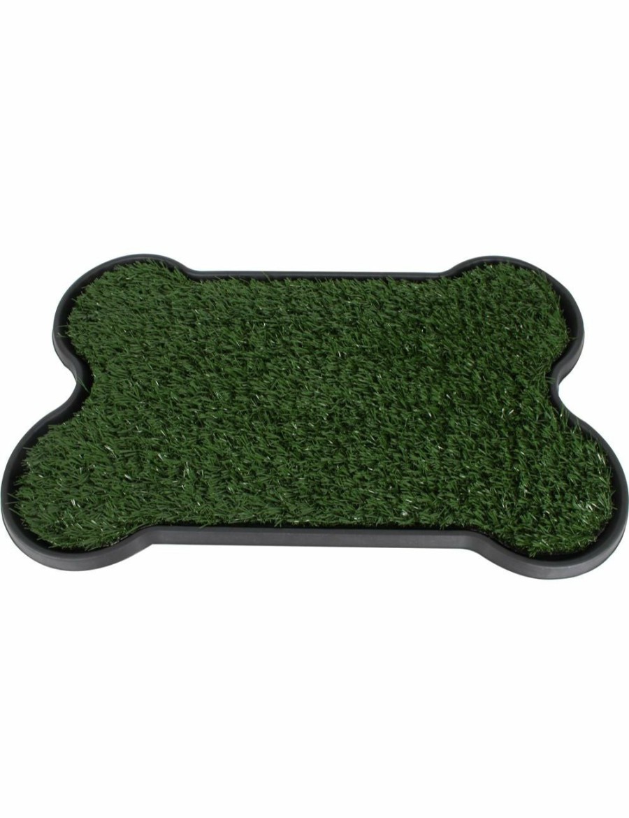 Outdoors PRO PET CARE Artificial Grass | Pro Pet Care 68X43Cm Artificial Grass W/ Tray Dog Absorbent Potty Toilet Green