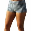 Women LaSculpte Swim Shorts | Gingham Boyleg Bikini Bottom Denim - 14