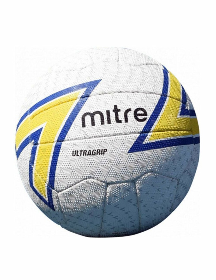 Sport & Fitness MITRE Netball | Mitre Ultragrip Netball F18P Size 5 White/Yellow