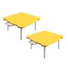 Home And Lifestyle Soga Desks | Soga Yellow Minimalist Cat Ear Portable Floor Table Small Space-Saving Mini Desk Home Decor