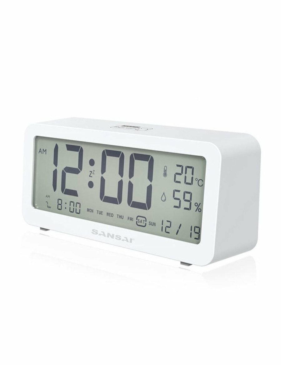 Home And Lifestyle SANSAI Clocks | Sansai Led Lcd Digital 12/24H Alarm/Snooze Clock/Date/Temperature 5.2" Display