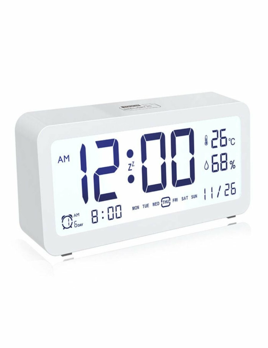 Home And Lifestyle SANSAI Clocks | Sansai Led Lcd Digital 12/24H Alarm/Snooze Clock/Date/Temperature 5.2" Display